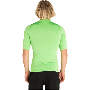 2019 Rip Curl Corpo Short Sleeve UV Tee Rash Vest Lime Green WLE4KM